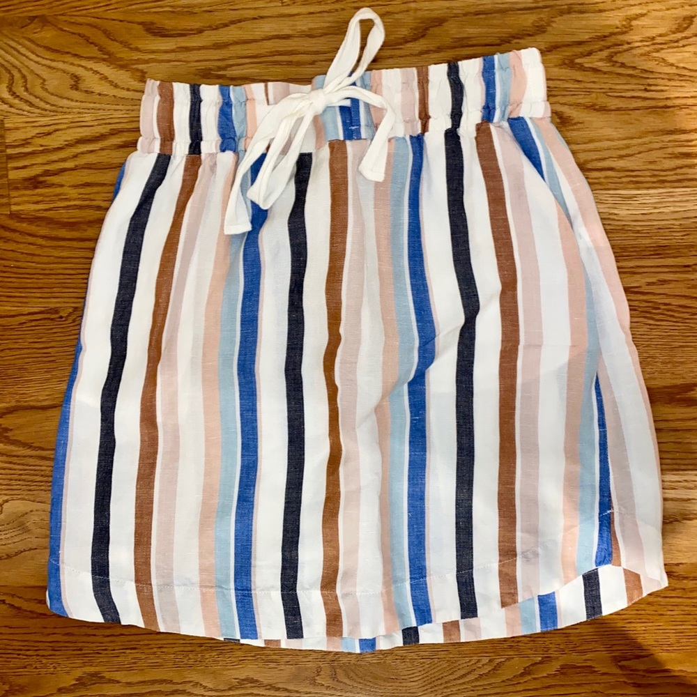 NWOT Striped Linen Skirt | Size Small
